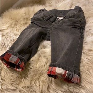 Baby Gap Plaid Lined Skinny Jeans